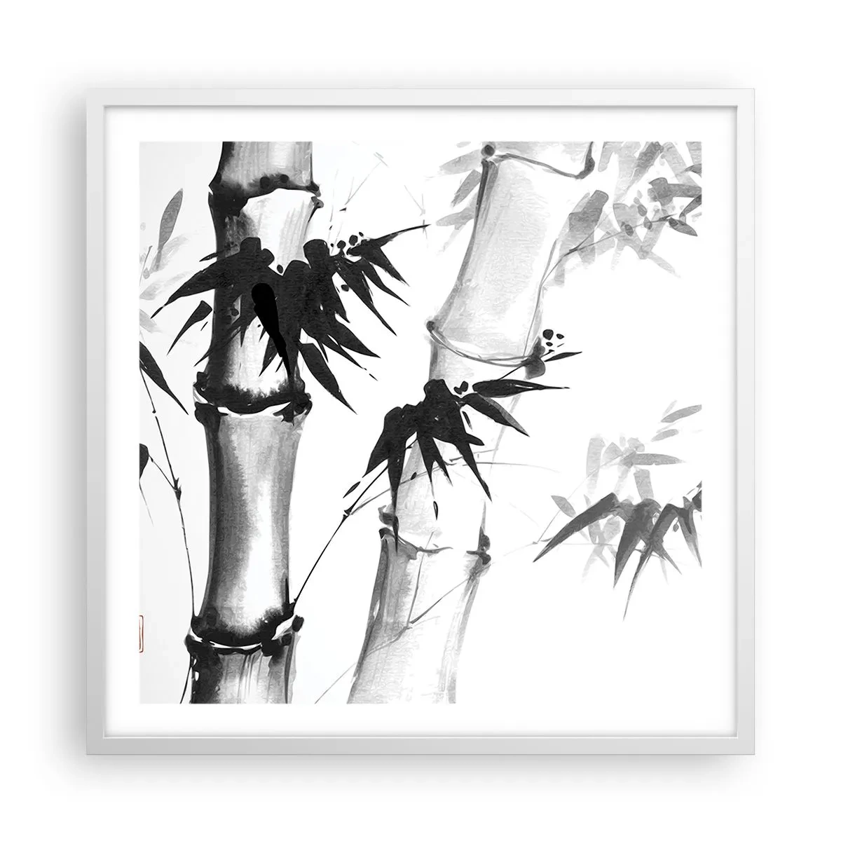 Plagát v bielom ráme - Blízky záber na orient - 60x60 cm