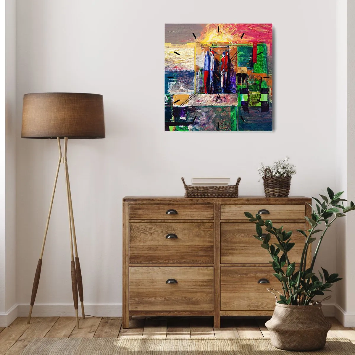 Nástenné hodiny - Vzťahy a emócie - 40x40 cm