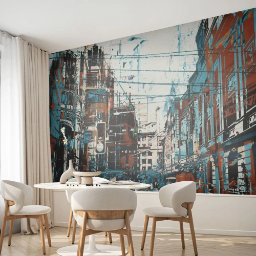 Samolepiaca Fototapeta Deluxe Sticker - Zdolaný mestský chodník - Mesto, Architektúra, Kus - 350x256 cm