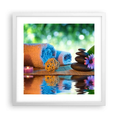 Plagát v bielom ráme - Čas pre telo - 40x40 cm