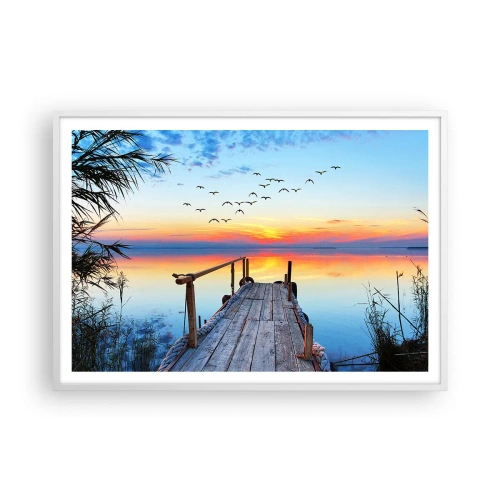 Plagát v bielom ráme - Je čas isť späť… - 100x70 cm