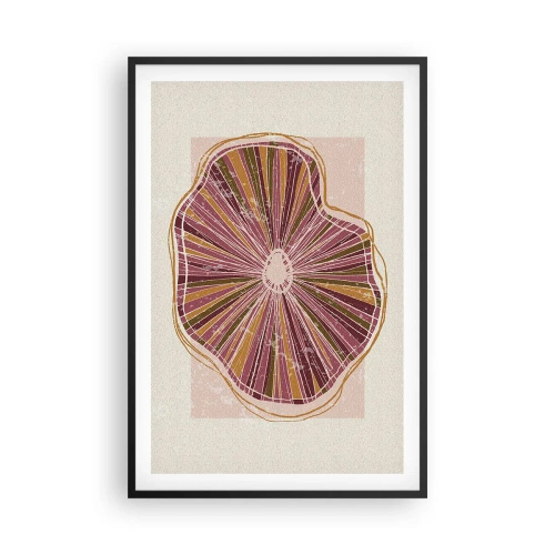 Plagát v čiernom ráme - Radiálna abstrakcia - 61x91 cm