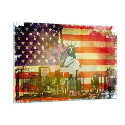 Obraz na skle - Viva America! - 120x80 cm