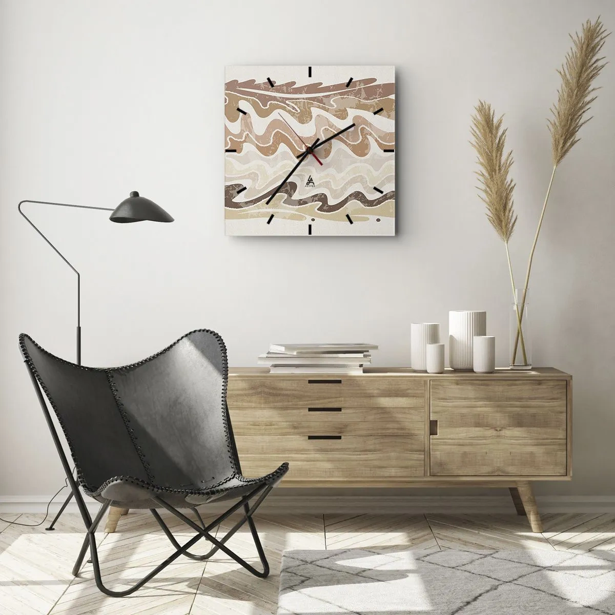 Nástenné hodiny - Dobrá energia – dobré emócie - 30x30 cm