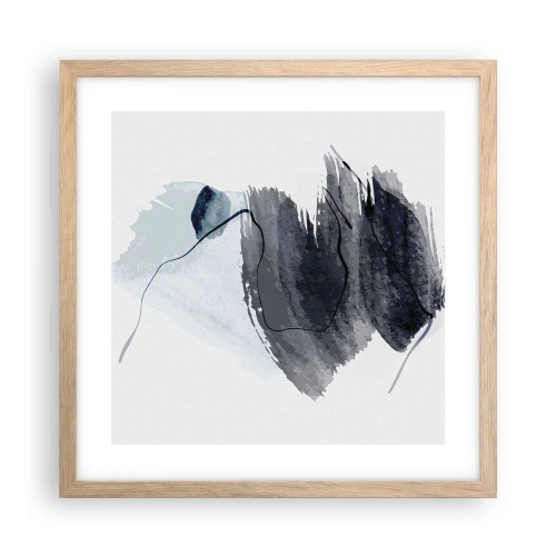 Plagát v ráme zo svetlého duba - Intenzita a pohyb - 40x40 cm