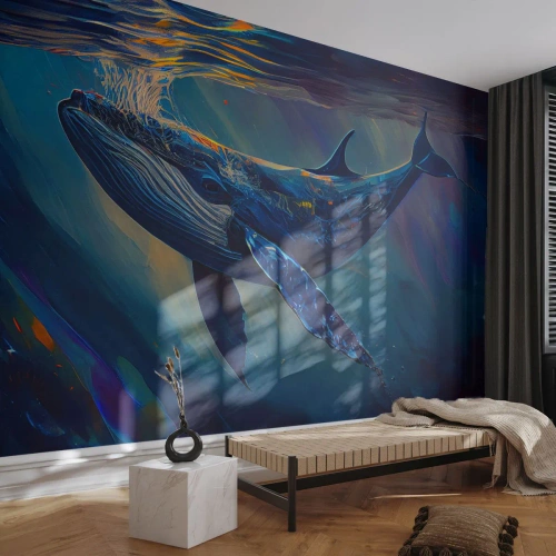 Fototapeta Premium Canvas - Vitaj v mojom svete - Veľryba, oceán, Pod vodou - 200x140 cm