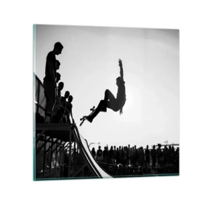 Obraz na skle - Hrdinovia a diváci - 60x60 cm