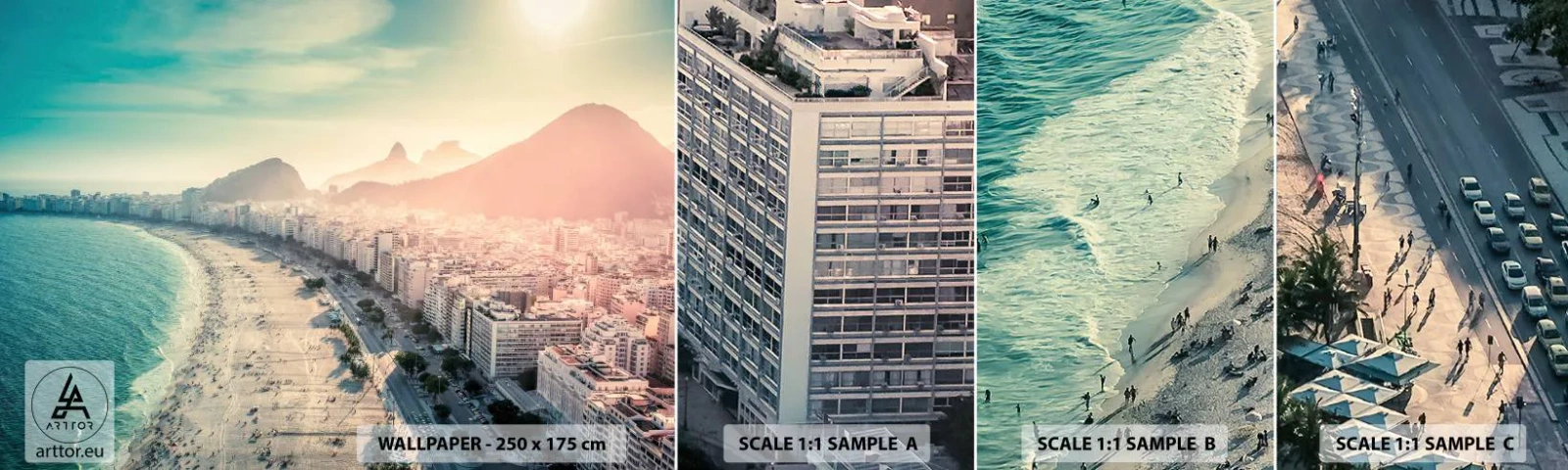 Vzorka Fototapeta Standard Eco - Večná dovolenka v Riu - pobrežie, Rio de Janeiro, Pláž - 100x30 cm