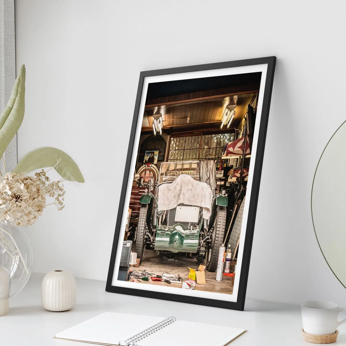 Plagát v čiernom ráme - Späť do minulosti - 30x40 cm