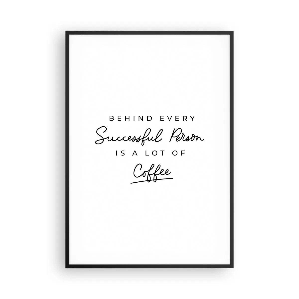 Plagát v čiernom ráme - Tajomstvo úspechu - 70x100 cm