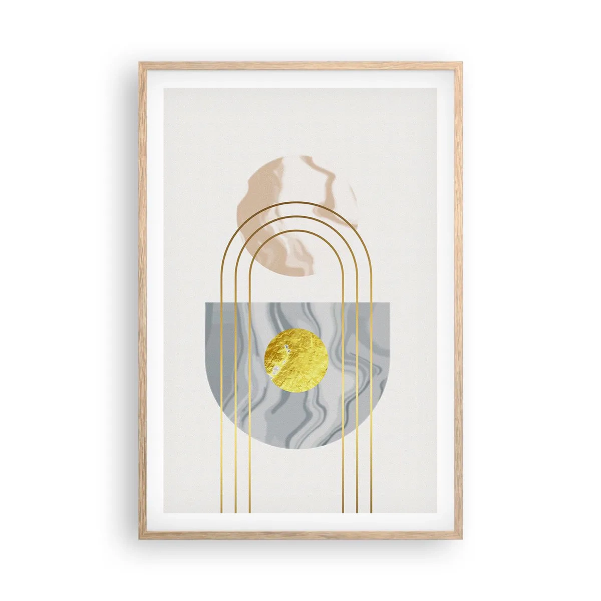 Plagát v ráme zo svetlého duba - Jas a žiarivosť - 61x91 cm