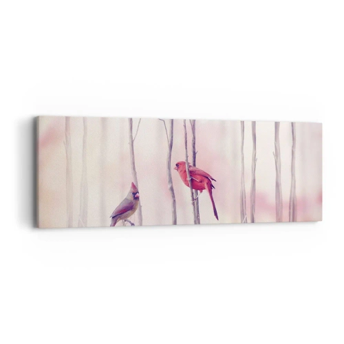 Obraz na plátne - Príbeh ružového lesa - 90x30 cm