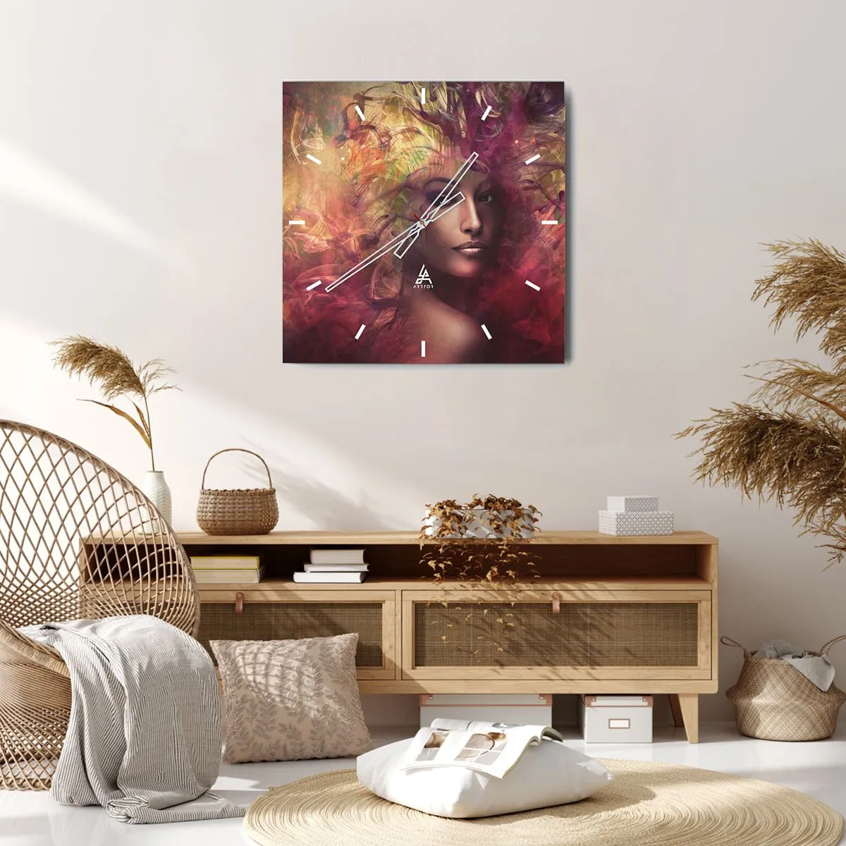 Nástenné hodiny - Tu som! - 30x30 cm