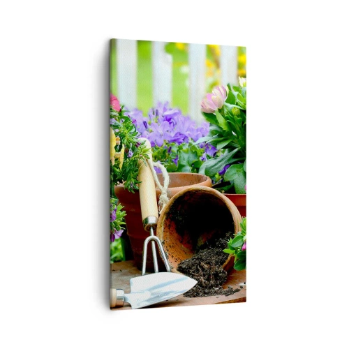 Obraz na plátne - Záhradka Žofky - 45x80 cm