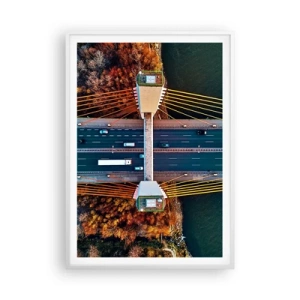 Plagát v bielom ráme - Za vodami, za lesmi - 70x100 cm