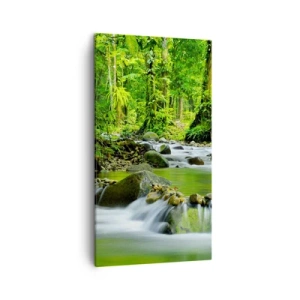 Obraz na plátne - Plávať morom zelene - 45x80 cm