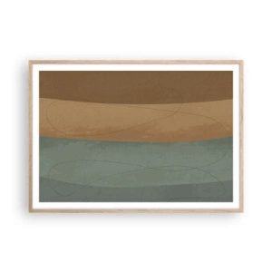 Plagát v ráme zo svetlého duba - Horizontálna kompozícia - 100x70 cm