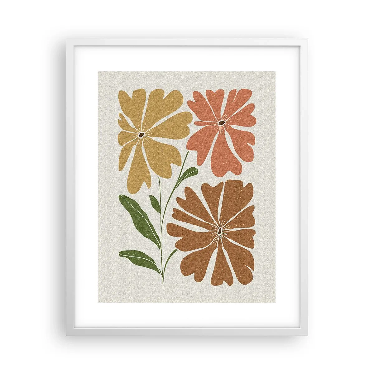 Plagát v bielom ráme - Príroda a geometria - 40x50 cm