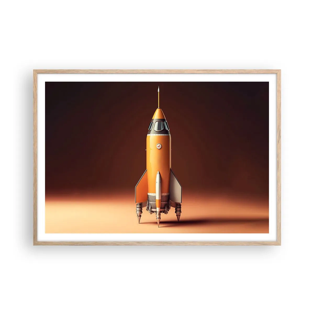 Plagát v ráme zo svetlého duba - Začína to snom - 100x70 cm