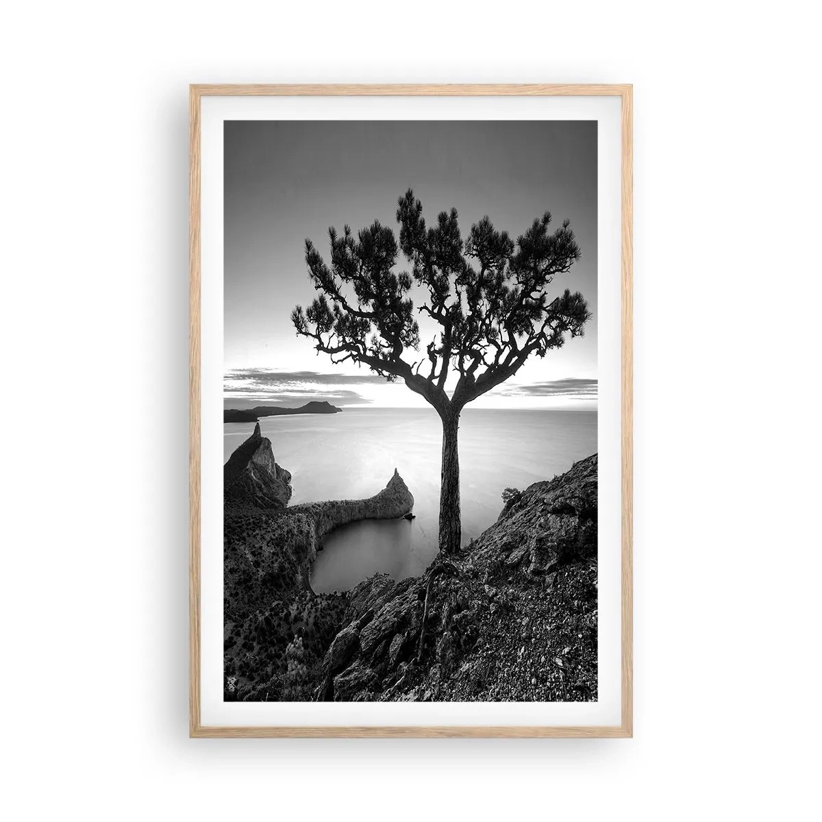 Plagát v ráme zo svetlého duba - Pokoj až k horizontu - 61x91 cm