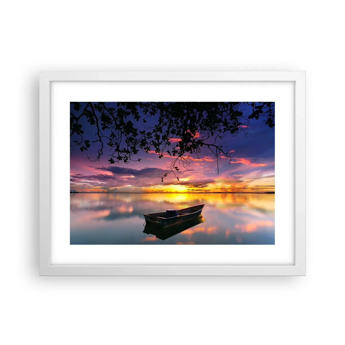 Plagát v bielom ráme - „Zdá sa, že visíš uprostred neba…“ - 40x30 cm