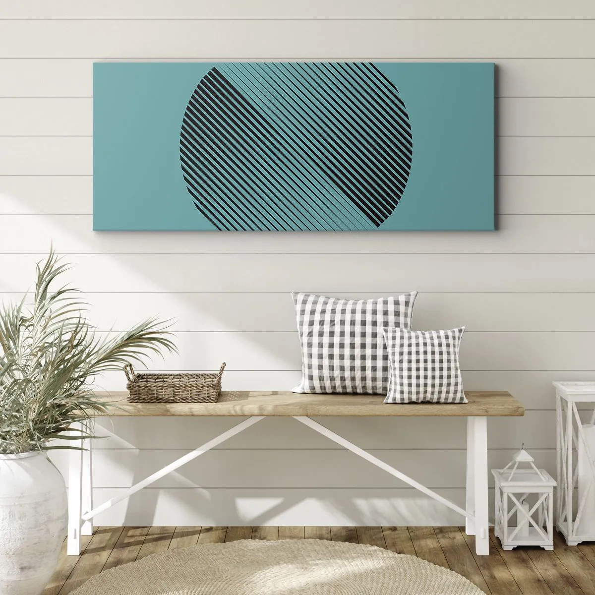 Obraz na plátne - Kruh – geometrická variácia - 120x50 cm