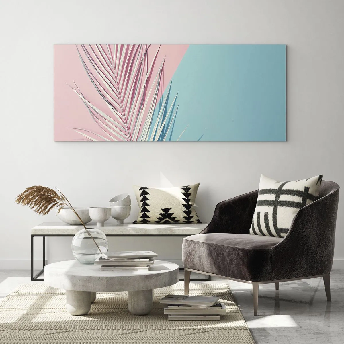Obraz na skle - Tropický dojem - 160x50 cm
