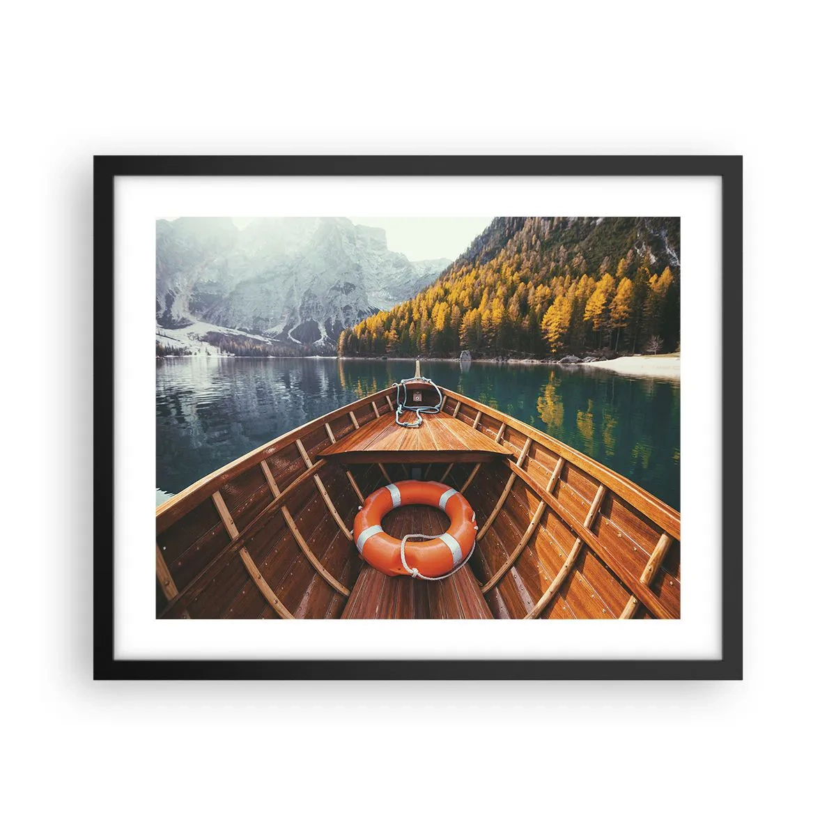 Plagát v čiernom ráme - Horská túra - 50x40 cm