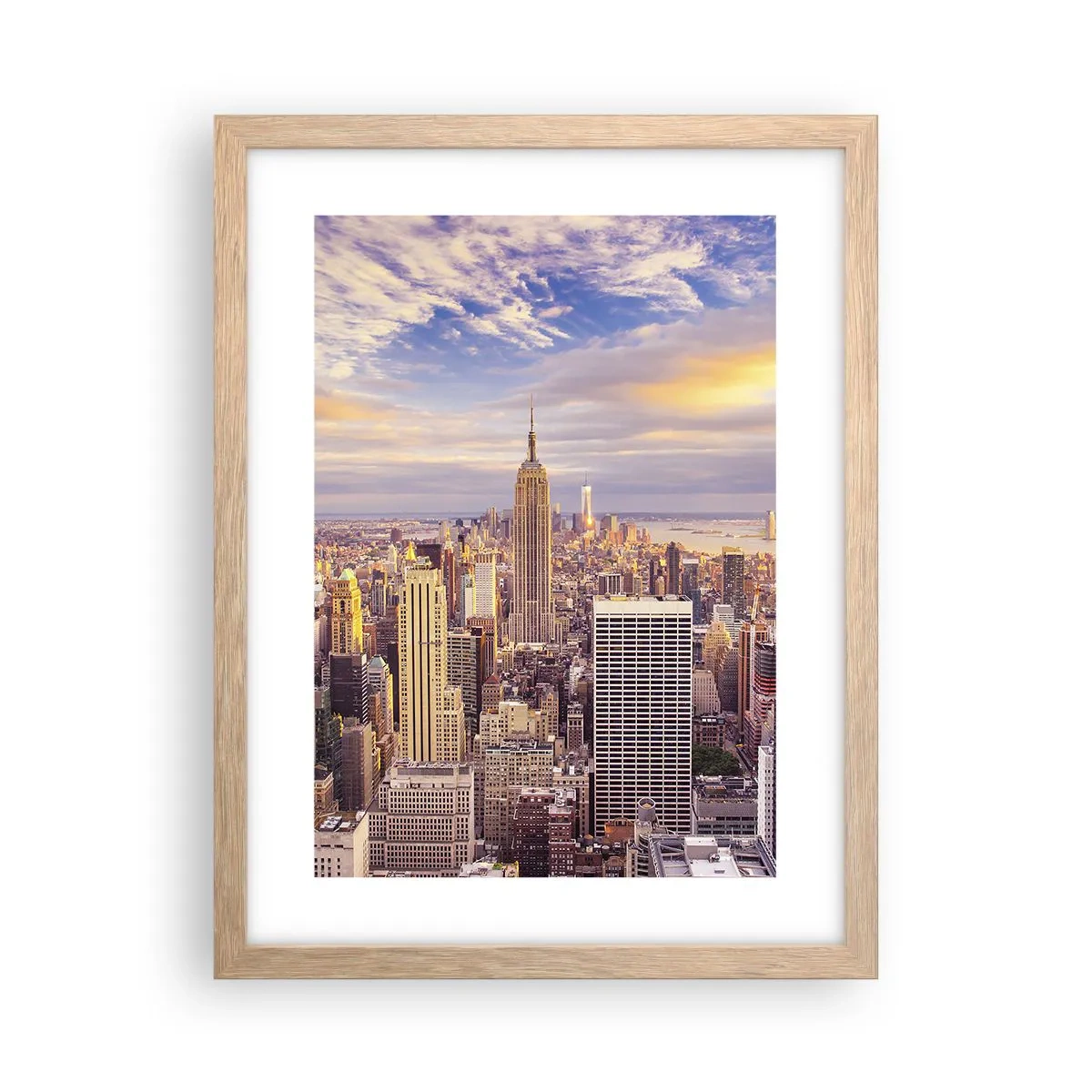 Plagát v ráme zo svetlého duba - Dosiahnuť samotné oblaky - 30x40 cm