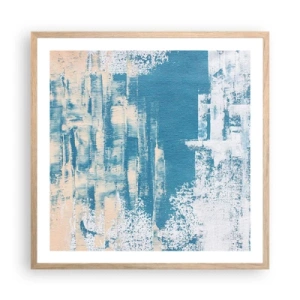 Plagát v ráme zo svetlého duba - Cez cencúľ - 60x60 cm