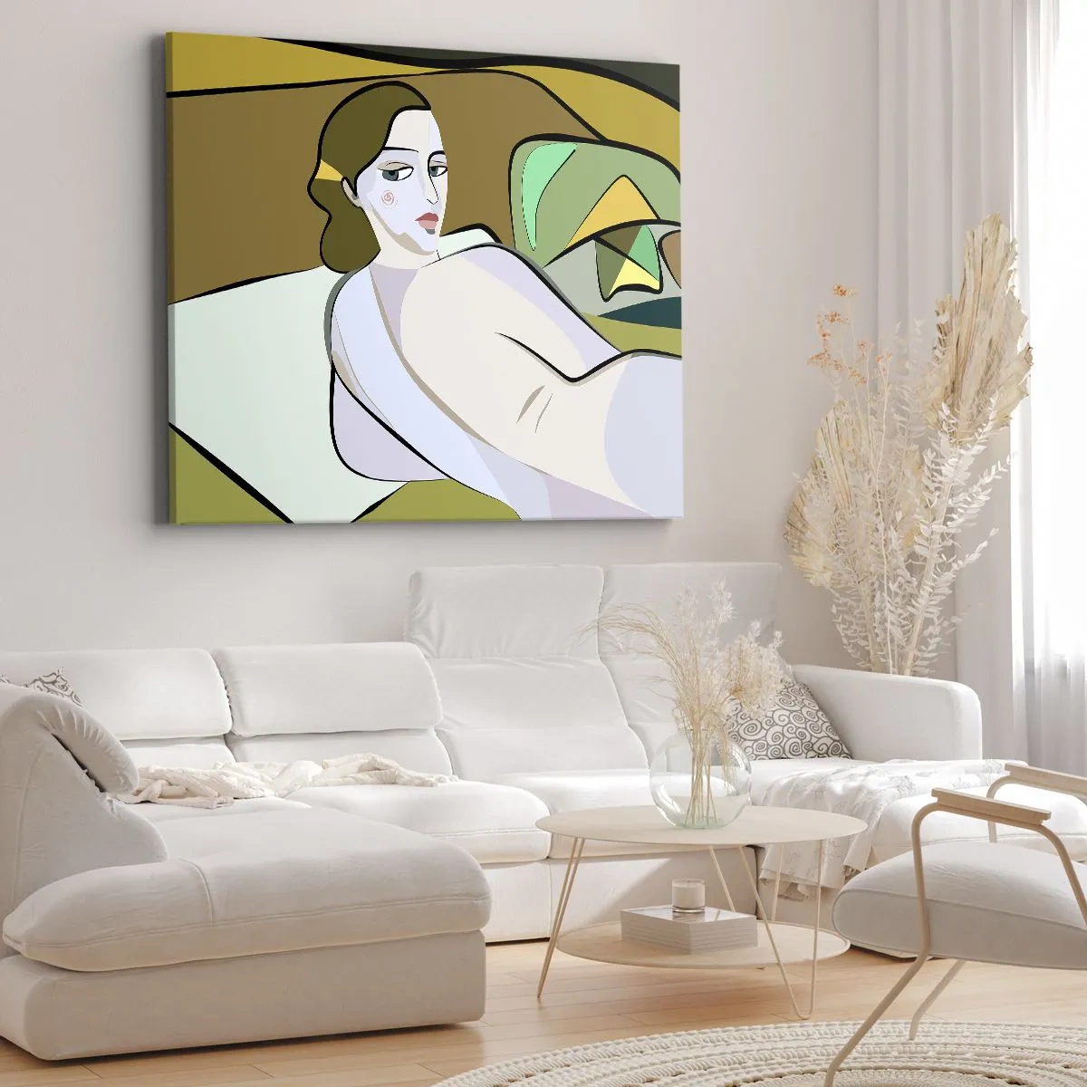 Obraz na plátne - Abstraktná postava v modernom štýle - 70x50cm - Intímny portrét - Moderná nástenná dekorácia do obývacej izby a spálne ARTTOR