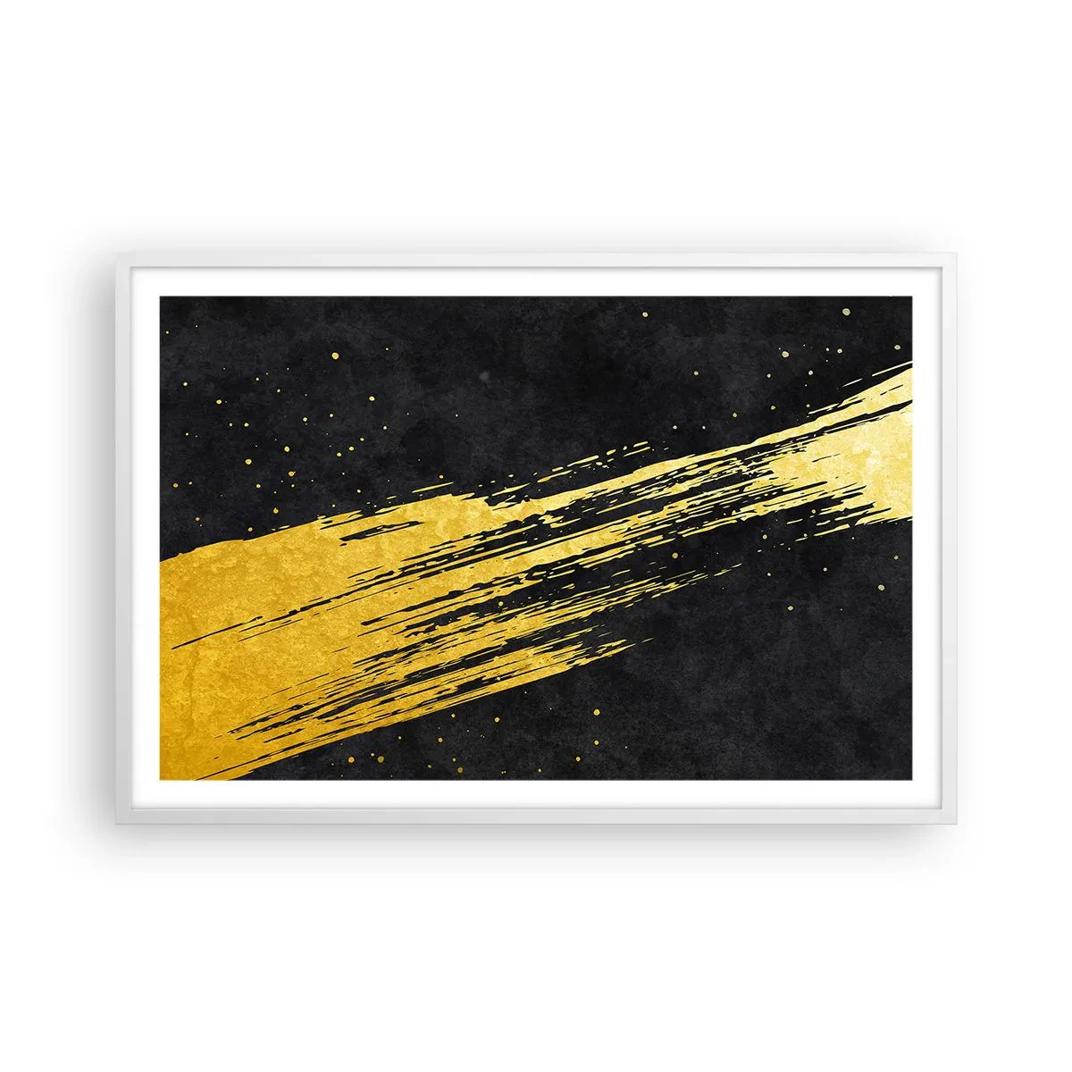 Plagát v bielom ráme - Skok do hyperpriestoru - 91x61 cm