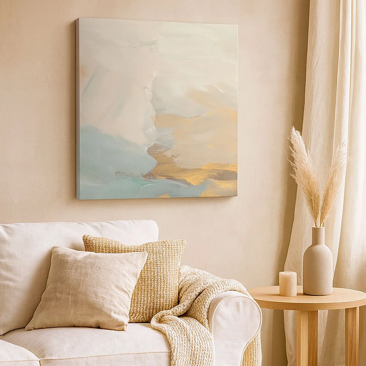 Obraz na plátne - Abstrakcia – krajina nehy - 30x30 cm