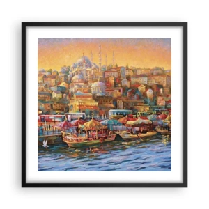 Plagát v čiernom ráme - Istanbulský príbeh - 50x50 cm