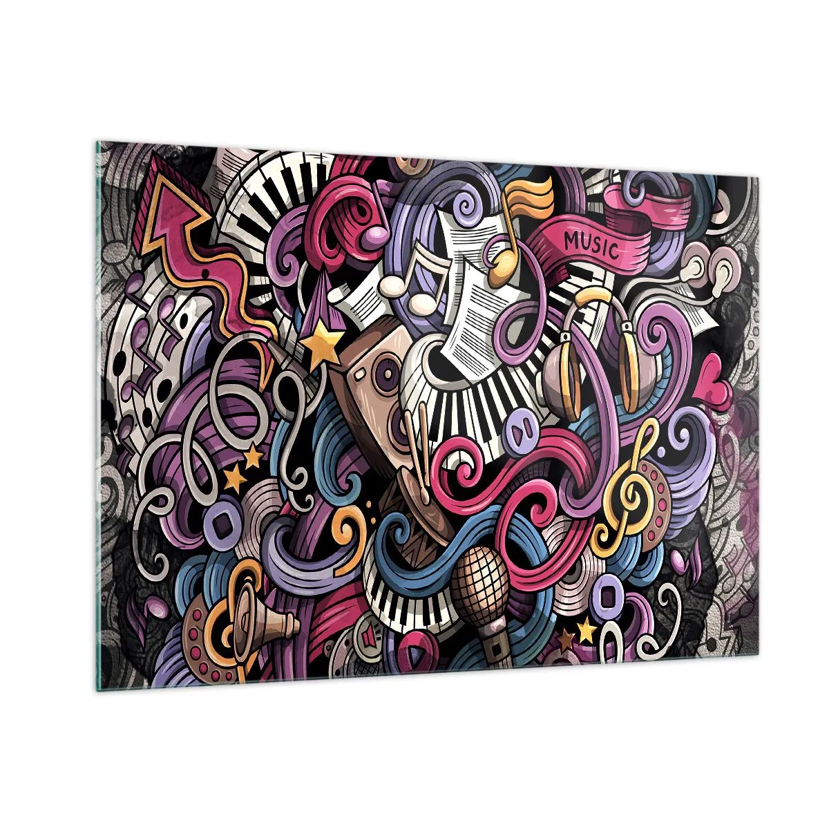 Obraz na skle - Komplikovaná melódia - 100x70 cm