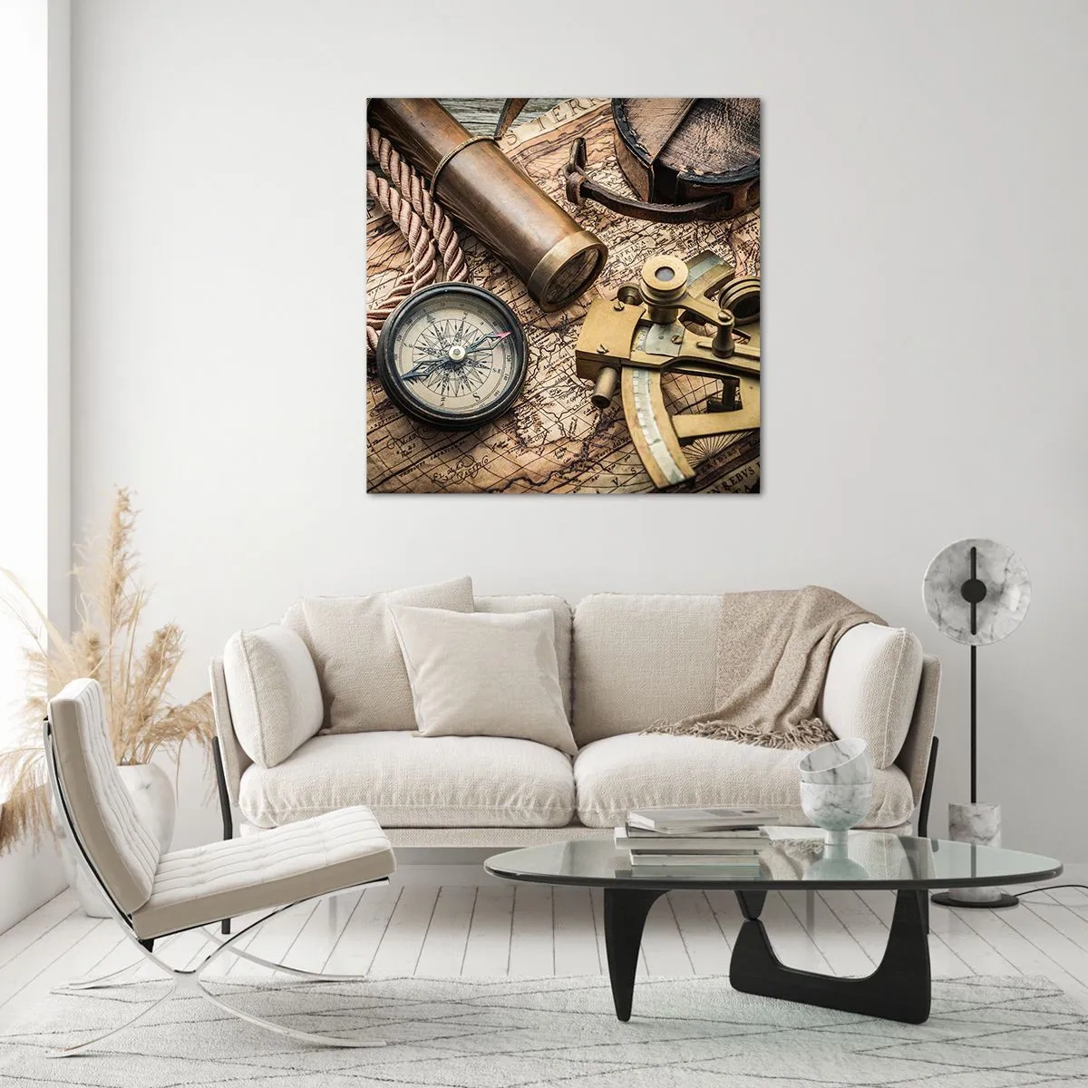 Obraz na skle - Urči smer - 40x40 cm