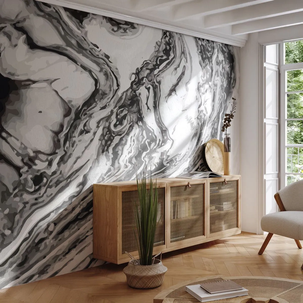 Fototapeta Premium Sand - Na začiatku bol chaos - Abstrakcia, Kus, Moderný vzor - 150x105 cm