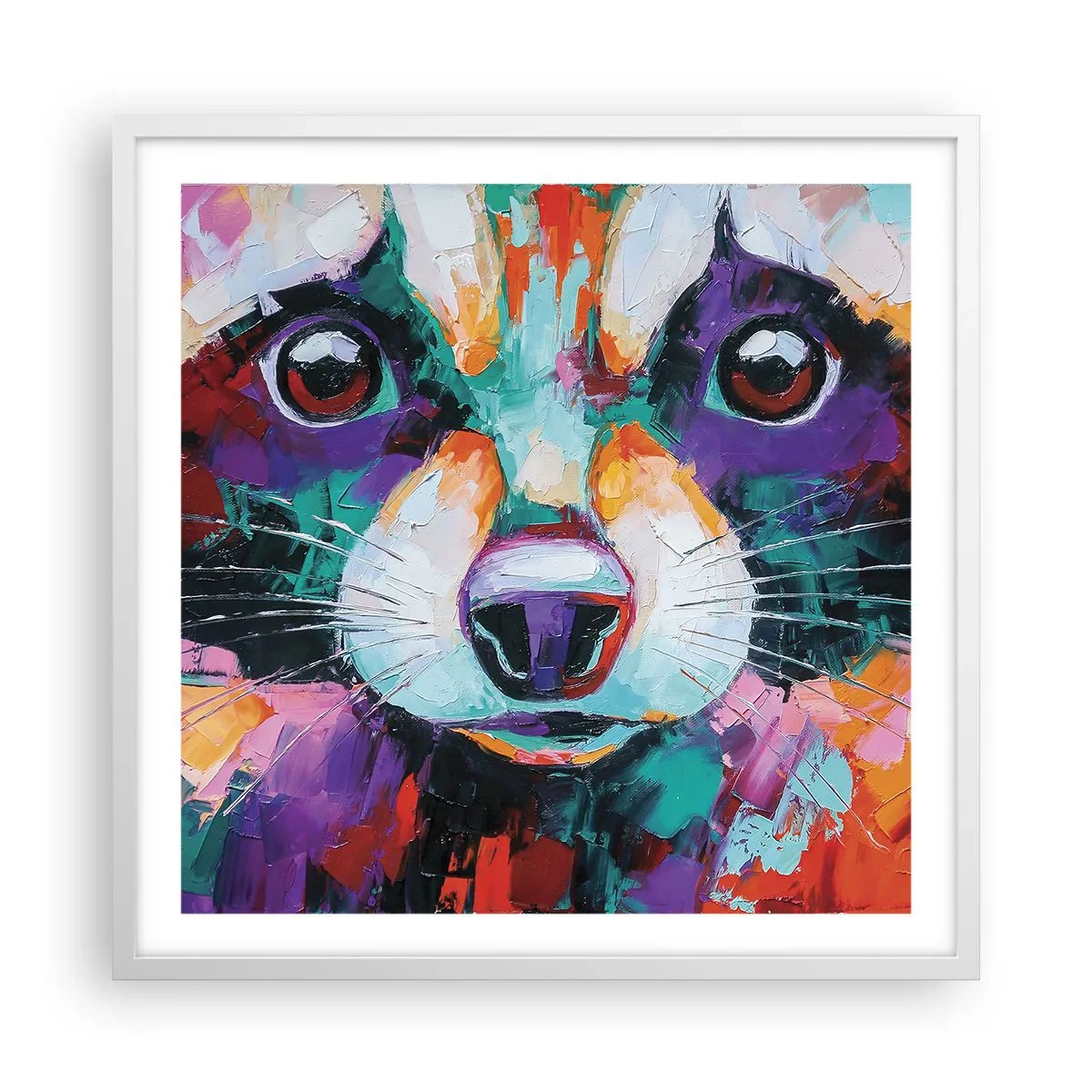 Plagát v bielom ráme - Iba dobré emócie - 60x60 cm