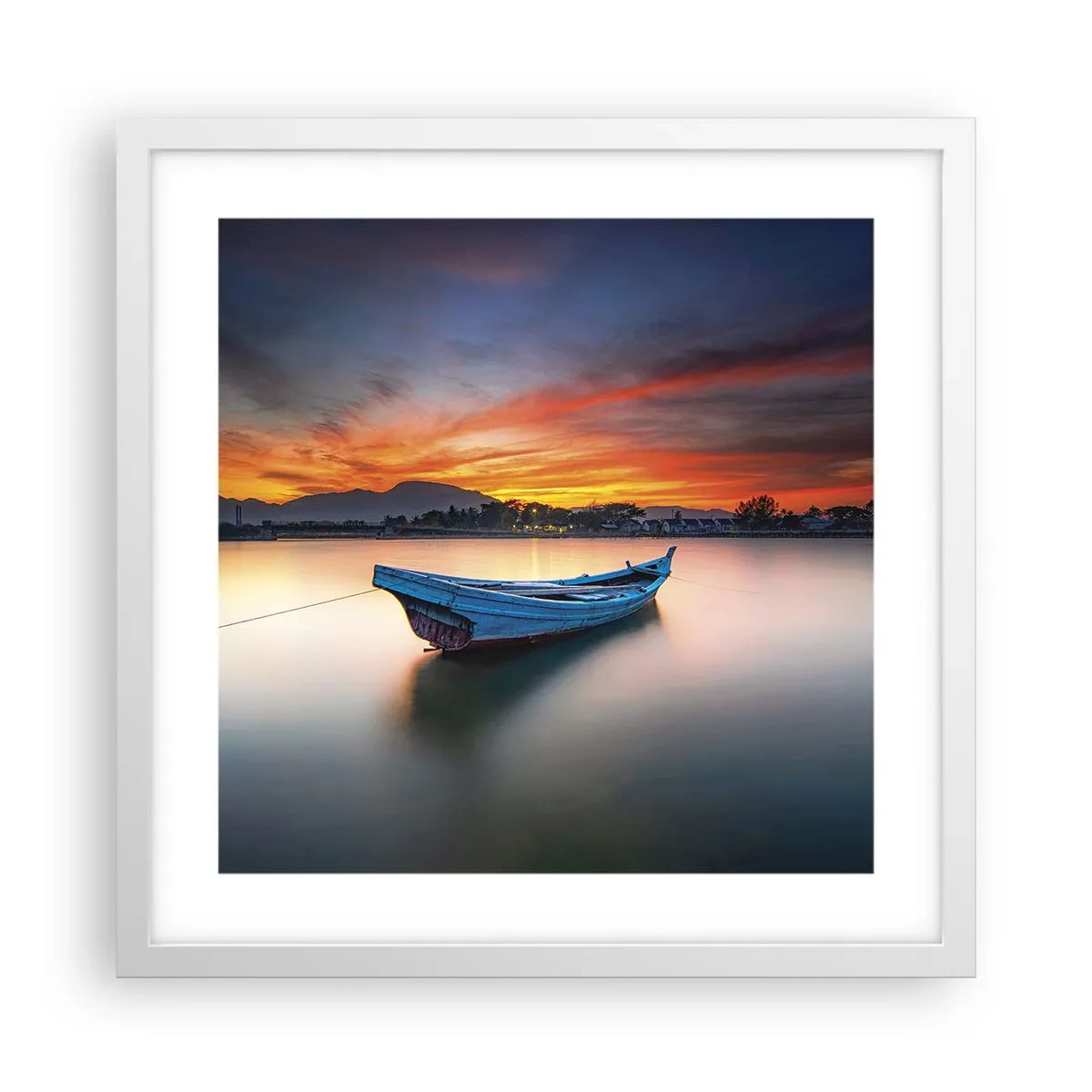 Plagát v bielom ráme - Blíži sa dobrá noc - 40x40 cm