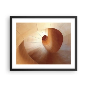 Plagát v čiernom ráme - Architektonická serpentína - 50x40 cm