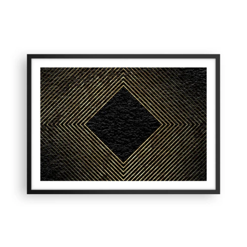 Plagát v čiernom ráme - Geometria v štýle glamour - 70x50 cm