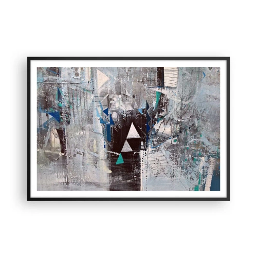 Plagát v čiernom ráme - Prednostné poradie trojuholníkov - 100x70 cm