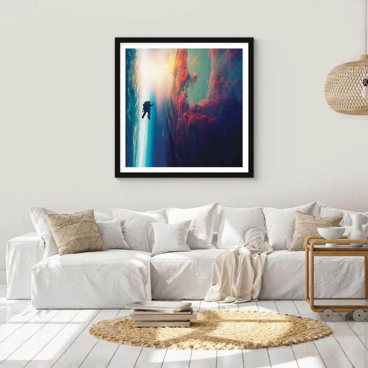 Plagát v čiernom ráme - Tvárou v tvár vesmíru - 60x60 cm