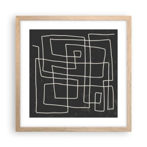 Plagát v ráme zo svetlého duba - Nie je to tak jednoduché - 40x40 cm