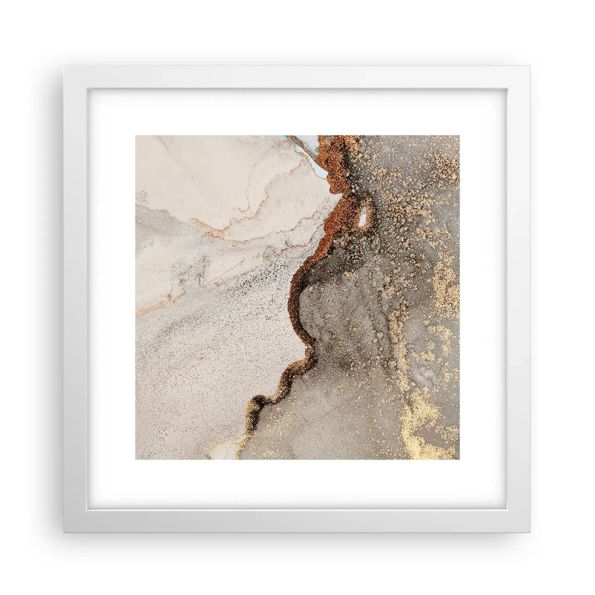 Plagát v bielom ráme - Na hranici farieb - 30x30 cm