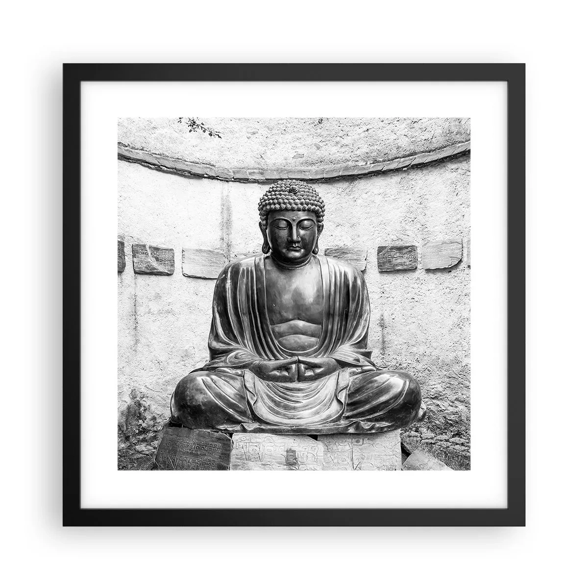 Plagát v čiernom ráme - Pri zdroji pokoja - 40x40 cm