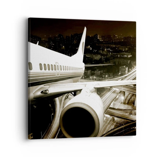 Obraz na plátne - Letieť do noci - 40x40 cm