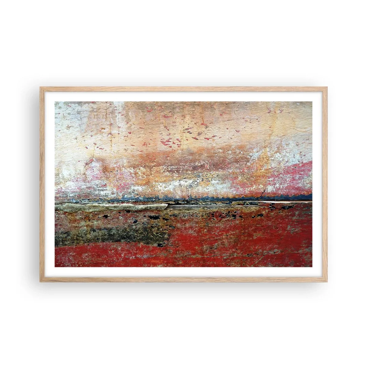 Plagát v ráme zo svetlého duba - Možno je to more - 91x61 cm