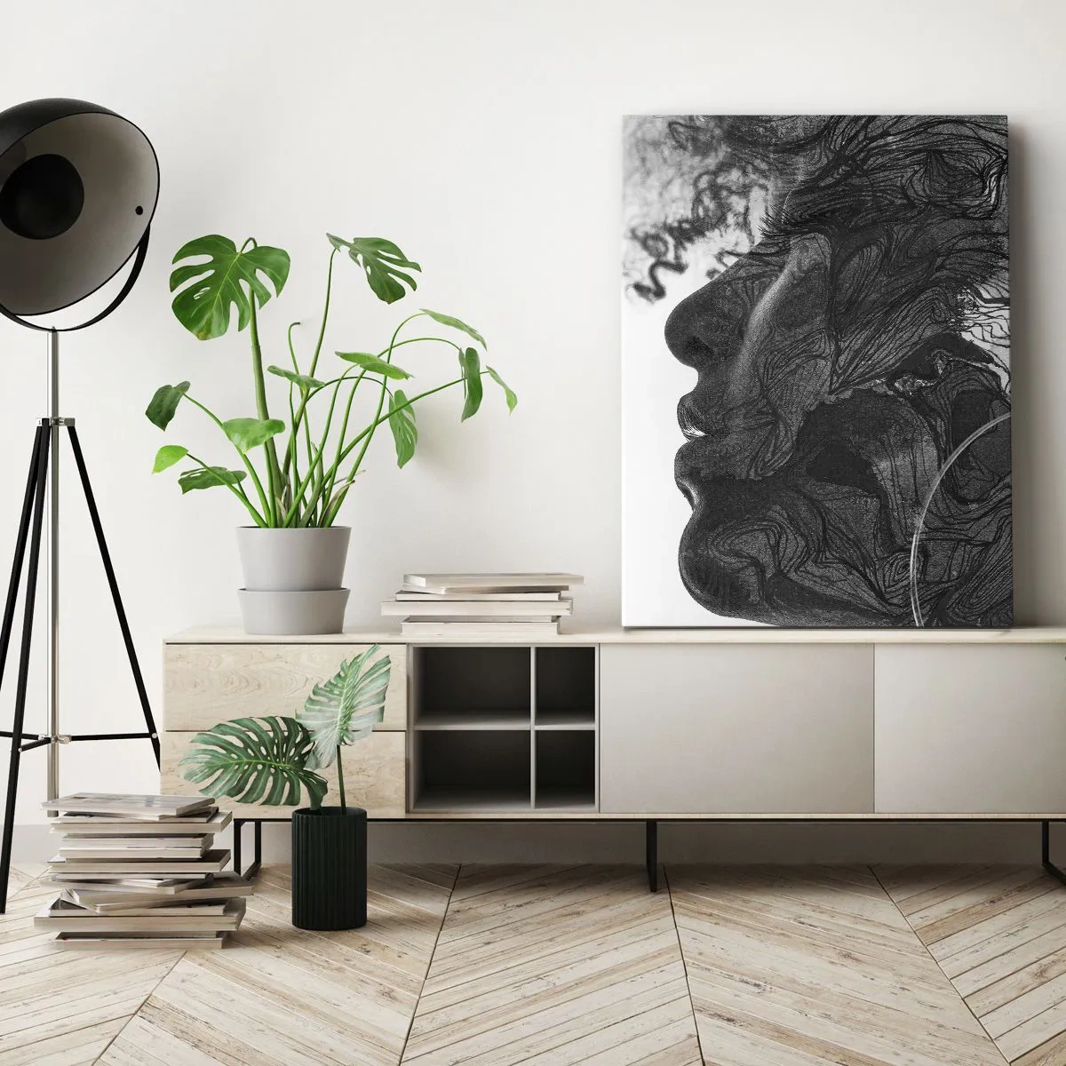 Obraz na plátne - Zapletená v snoch - 65x120 cm