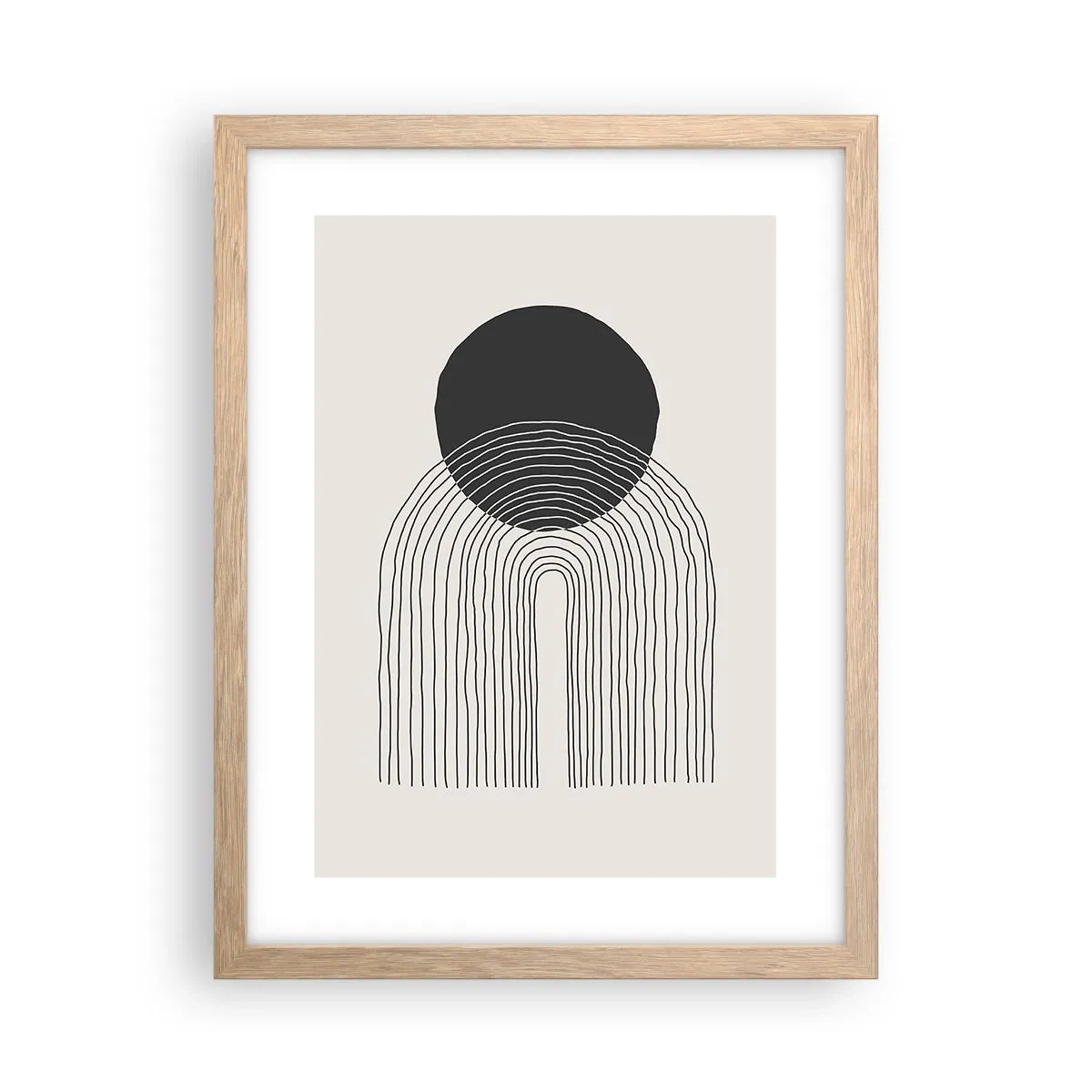 Plagát v ráme zo svetlého duba - Chvenie a istota - 30x40 cm